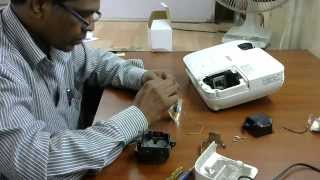 epson eb x9 projector lamp errorand how to change lamp [upl. by Eelreveb]