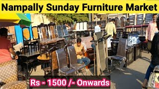 Nampally Sunday Furniture Market In Hyderabad  Cheap And Best Furniture Market In Hyderabad [upl. by Ailasor]