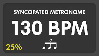 130 BPM  Syncopated Metronome  8th Triplets 25 [upl. by Zerimar]