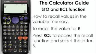 Storing In The Memory  Use The Store STO amp Recall RCL function  Casio Calculator fx85GT PLUS [upl. by Adnim]