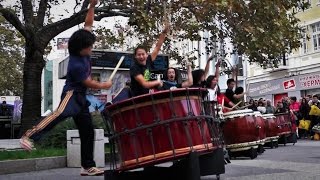 Yamato  The Drummers of Japan  Live Street Performance  Taiko Drums  Plovdiv Bulgaria [upl. by Hgielrak]