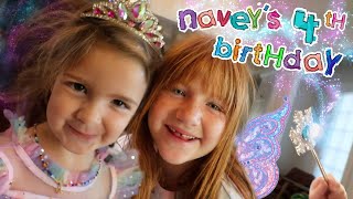 NAVEYS PRiNCESS BDAY PARTY Fairy Adley and Mom make Birthday Princesses out of Navey amp Friends [upl. by Felicity685]