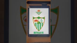 SEVILLA vs BETIS ⚽️🔥 MEZCLANDO LOGOS DE FÚTBOL mix futbol satisfying football drawing [upl. by Hastie]