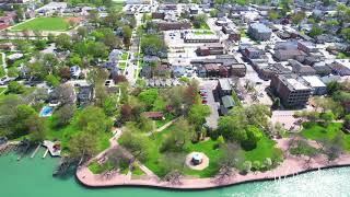 AMHERSTBURG ONTARIO FORT MALDEN WATERFRONT SHORELINE by Windsor Aerial Drone Photography [upl. by Einnahpets]