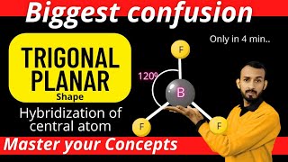 Trigonal planar shape  Shape of bf3 so3 alcl3 molecules  Hybridization in trigonal molecule [upl. by Airolg]