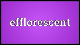 Efflorescent Meaning [upl. by Aihsined358]