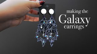 Shuttle Tatting ASMR Galaxy Earrings [upl. by Sirenay]