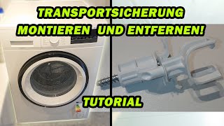 WASCHMASCHINEN TRANSPORTSICHERUNG MONTIEREN UND ENTFERNEN TUTORIAL  UMZUG  FACTOREM [upl. by Yenor]