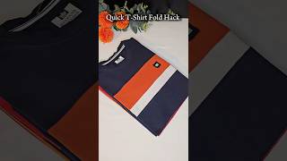 Quick TShirt Fold Hack  Useful Life Hacks  Genius Folding Hack shorts diy lifehacks [upl. by Addi]