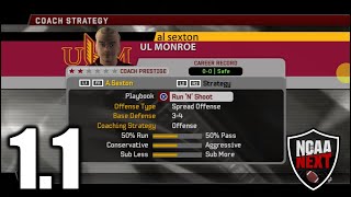 UL Monroe  Season 1 Preseason  S1E1  Coach Sexton Dynasty  NCAA NEXT 24 [upl. by Naldo]