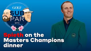 Jordan Spieth explains what The Masters Champions dinner is really like [upl. by Kindig]