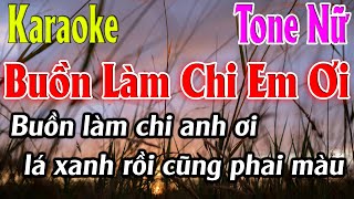 Buồn Làm Chi Em Ơi Karaoke Tone Nữ Karaoke Lâm Organ  Beat Mới [upl. by Airotkciv]