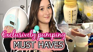 BREASTFEEDINGPUMPING MUST HAVES  EXCLUSIVELY PUMPING  SUPPLEMENTS PUMPS STORAGE [upl. by Hsan229]