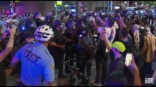 WATCH Protestors clash with police outside debate hall in Philadelphia 91024 [upl. by Kenneth]