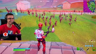 100 Lara Crofts doing Evasive Maneuvers in Fortnite [upl. by Becket]