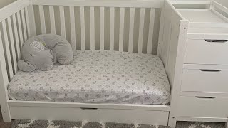 Convert ￼crib to toddler bed Graco with storage  Full instructions linked down below￼￼ [upl. by Frost60]