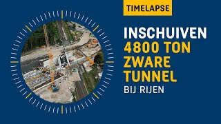 Inschuiven spoortunnel van 4800 ton [upl. by Bigford]