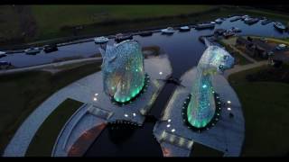 The Kelpies Helix Park and The Falkirk Stadium in Epic 4K UHD Aerial Footage [upl. by Burke]