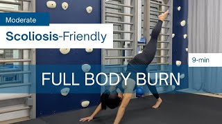 9Min ScoliosisFriendly FULL BODY Workout  Feel The Burn amp Support Your Spine MODERATE [upl. by Isnyl]