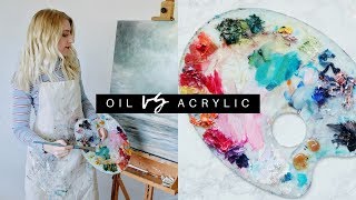 ACRYLIC vs OIL Painting  Whats the Difference [upl. by Laurena925]