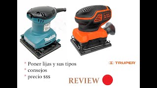 MAKITA 🪓lijadora roto orbital o Trupper BampD como se usa tips y mas🪓 [upl. by Notsew]