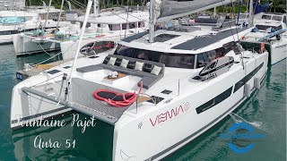 Fountaine Pajot Aura 51 Walkthrough W Commentary [upl. by Anilek]