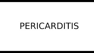 Pericarditis  diagnóstrico y tratamiento [upl. by Ybbor]