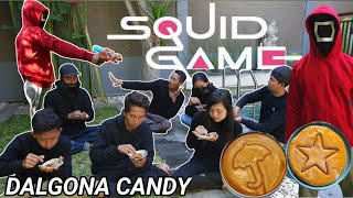 SQUID GAME PARODI DALGONA CANDY CHALLENGE  Mikael TubeHD [upl. by Llehsor]