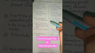 gymnosperms vs pteridophytes  plant kingdom biologyshortsfeed shortsytshortsviral trending [upl. by Boylston]