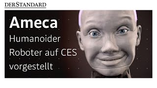 Humanoider Roboter Ameca auf CES vorgestellt [upl. by Nylrats905]