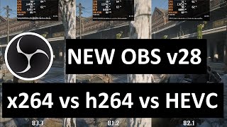 NEW OBS Studio v28 Recording Encoder Performance Benchmark x264 vs NVENC h264 vs HEVC 1440p 2022 [upl. by Canfield526]