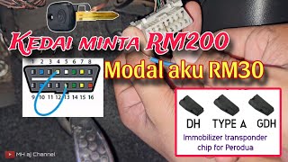 Aku jimat buat sendiri Program Chip Kunci Immobilizer Perodua Myvi [upl. by Attenyl]