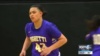 HS Girls Basketball Righetti holds off SLO 5958 [upl. by Swagerty]