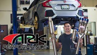 BEST HONDA CIVIC 10TH GEN EXHAUST EVER  ARK PERFORMANCE DTS INSTALL  GREDDY DDR COMPARISON [upl. by Ibrahim]