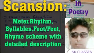 Scansion How to find out stressed amp unstressed syllablesrhyme schemerhythmmeterfootfeet easily [upl. by Leticia]