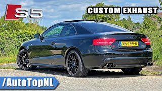 Audi S5 Coupe V8 250kmh REVIEW on AUTOBAHN by AutoTopNL [upl. by Akahc]