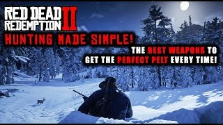 Red Dead Redemption 2  Hunting SIMPLE Guide Best Weapons to Get Perfect Pelt for Every Animal [upl. by Leidgam]