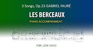 Les Berceaux Karaoke piano  low voice [upl. by Lozano]