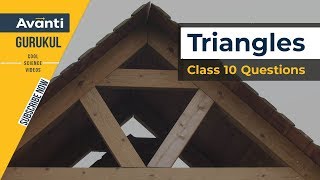 Triangles Class 10 CBSE Board Questions  Revision Series [upl. by Yennek347]