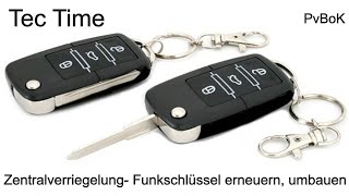 TecTime Zentralverriegelung Funkschlüssel erneuern umbauen anlernen HD Deutsch [upl. by Haek463]