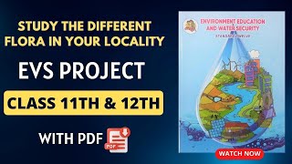 Study The Different Flora In Your Locality  EVS Project Class 11th And 12th  With PDF [upl. by Ettecul]