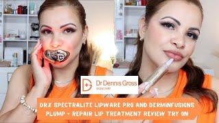 DRx SpectraLite LipWare Pro and DermInfusions Plump  Repair Lip Treatment review try on [upl. by Norahs179]