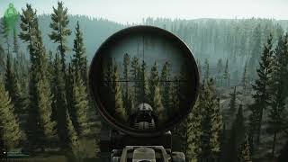 Escape from Tarkov  150m Sniper Shot  Woods Map [upl. by Yllier]