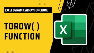 How to use TOROW Function in Microsoft Excel [upl. by Aihsel]