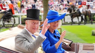 King Charles and Queen Camilla lead Royal procession at Royal Ascot day one [upl. by Valaria104]