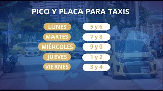 PICO Y PLACA DE TAXIS CADA TRES MESES [upl. by Mauri]