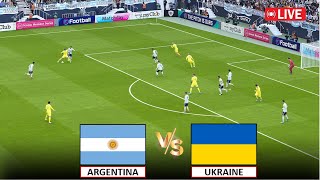 🔴LIVE  ARGENTINA vs UKRAINE I 2024 LIVE FOOTBALL MATCH TODAY I eFOOTBALL PES 21 GAME [upl. by Ailemaj174]