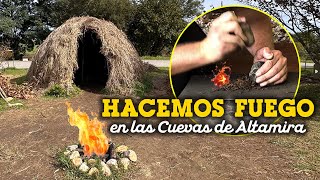 35 HACER FUEGO con DOS PIEDRAS y ARCO y MADERA en Altamira  Al Son de mi Furgón [upl. by Annaillil]