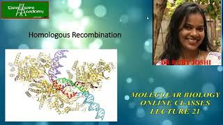 DNA Repair Lecture21 Online Class Mol Bio HomologousRecombinationRepair CSIR [upl. by Notsle540]