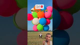 How Many Balloons Does It Take To Fly 🎈🚀  Crazy Experiment Shorts viral [upl. by Cherice]